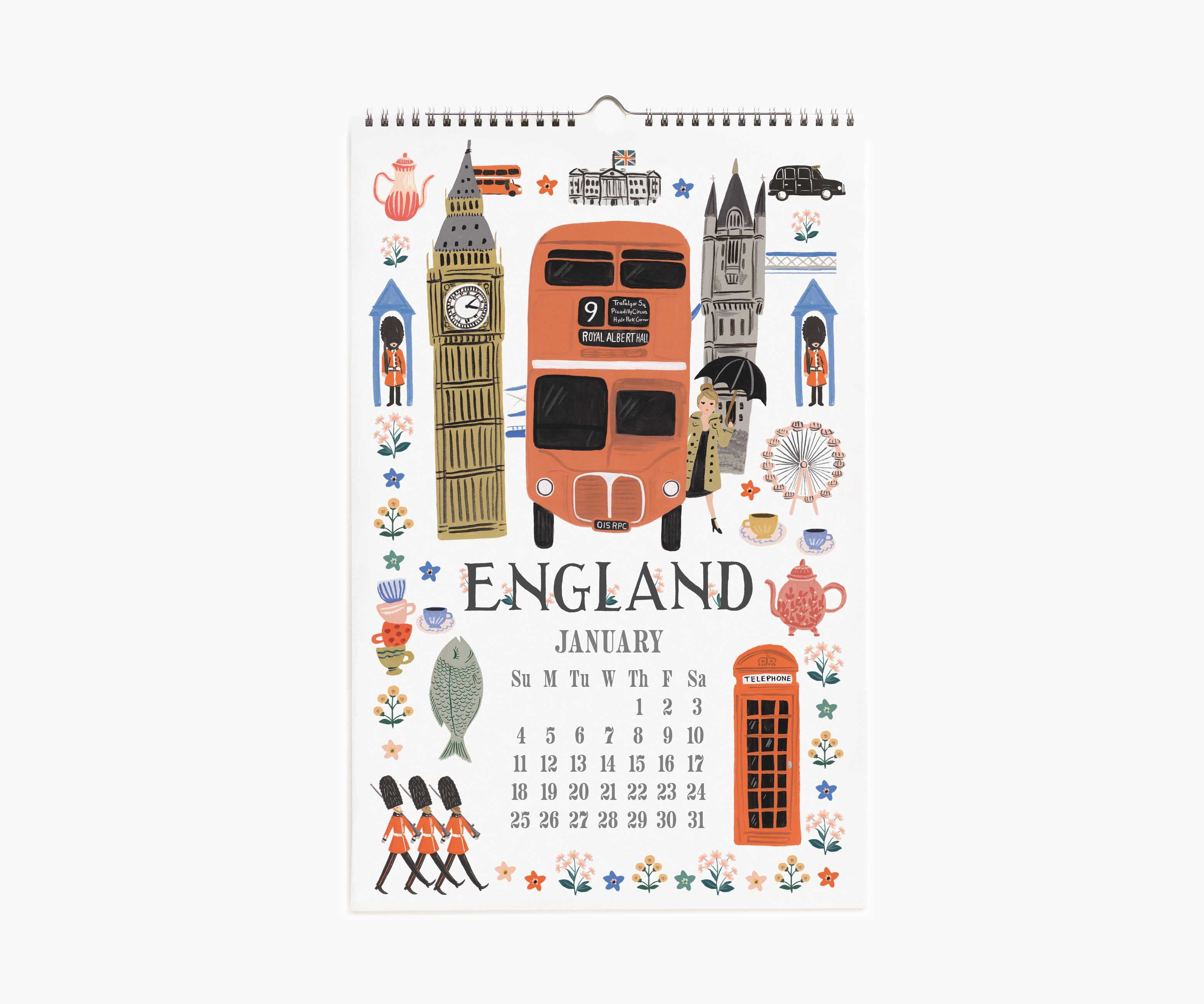 2026 Wall Calendar - World Travel